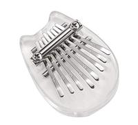 8 Key Thumb Piano Finger Acrylique transparent Instrument de musique Facile à apprendre Son éthéré Champ sonore large complet Vibration haute fréquence pur Forme mignonne Petit Exquis Confortable la m