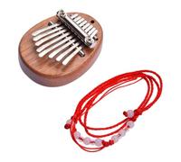 8 Keys Mini Thumb Piano - Portable Wooden Finger Piano Marimba Instrument with Pendant Design | Lightweight Mbira Music Box Style Instrument, Beginner Friendly Sound Tool for Kids Adults Relax