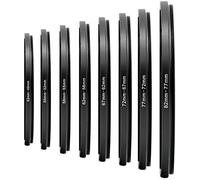 8 kit de Bagues d'Adaptation Step-Down/Anneaux de Lentille, Objectif-Filtre-Adaptateur: 82mm à 49mm Lens Adapter par ex. pour Canon, Olympus, Nikon DSLR