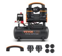 8 L Compresseur à Air Silencieux Sans Huile - VEVOR - 900 W 3,7 m3-h à 6,2 bar 70 dB