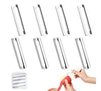 8 Lames de Rechange pour Éplucheur - Lames D'éplucheur en Acier Inoxydable 13x58mm - Compatibles avec Éplucheur Simple & Double Face - Avec Boîte de Rangement 6.5x6.5x2cm