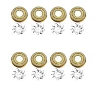 8 lames de tête de rasoir, compatible avec Skull Shaver | Lames de rechange pour rasoir Pitbull Gold PRO, acier inoxydable(8 Pcs GOLD)