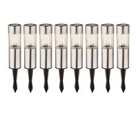 8 LED lampes solaires en acier inoxydable lumières pic éclairage extérieur batterie