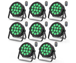 8 LED Par 14 LED Spot de scène RGB DMX512 8 x 10 W 4 en 1 avec télécommande Dda Disco Light For Stage DJ Party