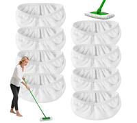 8 Lingettes Reutilisable pour Swiffer Lingettes Humides, 25,4 X 11,5 Cm Lavables Mop de Chiffons de Rechange en Microfibre, Réutilisables Lingettes de Sol Humides pour Parquets, Carrelages, Marbres