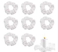 8 Lot de Jupes de Bougies en Tulle Anti, Gouttes pour Bougies de Baptême, pour Bougies de 3 à 5 cm de Diamètre, pour Communion, Baptême, Mariage, Bougies en Bâton, Protection Contre Les Gouttes
