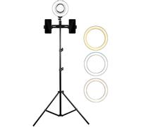 8'' Lumière Anneau À Trépied Et Support De Téléphone,Led Selfie Ring Light Kit Pour Streaming/Maquillage,3 Modes D'Éclairage 10 Niveaux De Luminosité,8