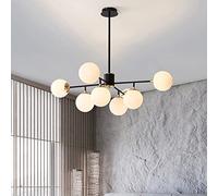 8 lumières du milieu du siècle moderne lustre luminaires verre clair globe plafond pendentif lumière salon magique haricot moléculaire suspendu pendentif éclairage cuisine restaurant suspension lampe