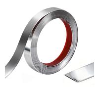 8 M Moulure Décorative Autoadhésive, Argent Brillant Moulure Adhesive Decorative Murale, Baguette de Finition PVC pour Murs, Portes, Fenêtres, Moulure Miroir, Plafonds - Esthétique, Durable
