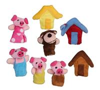 8 Marionnettes Doigt Trois Petits Cochons