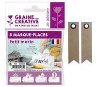 8 marque-places Petit marin + 20 étiquettes kraft Fanion Multicolore G
