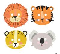 8 Masques papier Get Wild