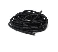 8 mètres de câble, Bande d'enroulement en Spirale, diamètre extérieur du Tube 10 mm, Noir et Blanc, Gaine de câble for Cordon d'alimentation USB, câble Audio vidéo(Black)