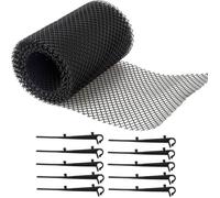 8 Mètres Grillage Gouttiere [Inclus 10 Crochets + 1 Grille 8m X 18cm] Protège Goutiere Protege Toiture Protection Contre Feuille G