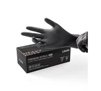 8 Mil Black Nitrile Gloves,Extra Strong Disposable Gloves With Diamond Structure,Mechanical Gloves,Food,Powder-Free,Latex Free,Size Xl (100 Gloves)