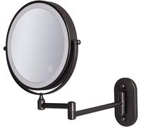 8 Miroirs De Salle De Bain Miroir De Maquillage Monté, 1x/10x Loupe Double Face Pivotant à 360° Extensible, Black