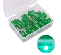 8 mm Lumières Diode LED, 50 Pièces Vert Haute Luminosité LED Diodes Électroluminescentes Émettant, Lumière Diode Tête Ronde (Vert 50 Pièces)