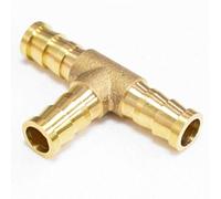 8 Mm Ou 5/16" Id Laiton Barb Splicer Raccord, T-Shaped 3 Voies, Barb Raccord De Tuyau d'air Gaz Carburant De L', Barbed T Connecteur