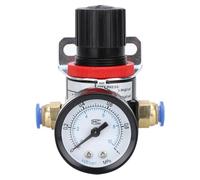 8 mm Pressure Reducing Valve with Meter, Connector Air Pump Regulator, 0.1 to 1 Mpa Range, Plastic, Metal Construction for Air Treatment Systems