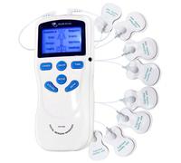 8 modes 15 niveaux d'intensité Stimulateur nerveux EMS TENS Unité Masseur corps entier, livré avec 8 électrodes EMS Pads Autocollants de massage par impulsions ABS