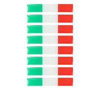 8 Morceaux D'Autocollants De Drapeau Italien, Souvenirs De Fête, Autocollants Imperméables, Peuvent Décorer Les Voitures, Les Casques, Les Ordinateurs.