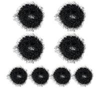 8 Morceaux De Bagues À Cheveux Poilues, Anneaux De Cheveux Élastiques, Accessoires De Cheveux Simples Et Polyvalents, Accessoires De Coiffure, Anneaux De Cheveux En Queue De Cheval.