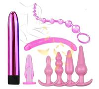 8 Morceaux De BâTon D'EntraîNement à Double ExtréMité Pour Hommes Et Femmes, Ensemble De Pratique Interactive Multifonctionnel Pour Les Couples, 3 Couleurs à Choisir - Q (Rose)