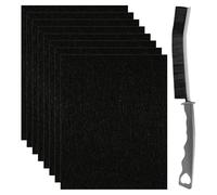 8 Morceaux De Coton Filtrant De Remplacement, 1 Morceau De Brosse À Fente, Filtre À Charbon, Coton Désodorisant pour Déchets, Coton Filtre Purificateur d'air, Adapté Au Bac À Litière pour Chat