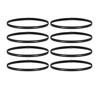 8 Morceaux De Sports Noirs Remuant, Bandeau Élastique Élastique, Bande De Cheveux Sans Fille Slip, Ligament De Course Simple.
