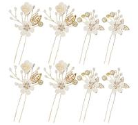 8 Morceaux D'Épingles À Cheveux De Fleurs, Accessoires De Cheveux Élés, Accessoires De Cheveux Créatifs, Accessoires De Cheveux Simples Et Polyvalents, Accessoires De Cheveux De Mariage.
