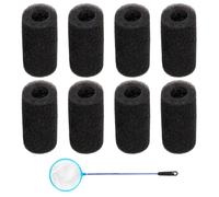 8 Morceaux D'Éponge Filtrante Noire, 1 Morceau De Filet De Pêche, Coton Filtre D'Entrée D'Eau, Housse De Protection En Coton, Filtre De Pompe À Eau, Utilisé Pour Les Aquariums Et Les Aquariums