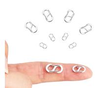 8 Morceaux Fermetures de Bracelet S-Lock, Fermoirs de Chaîne à Double Ouverture, Fermeture à Double Chaîne, Fermoir Collier, Supports Pour Bracelets en Acier Inoxydable. 2 Tailles 12 mm / 16,5 mm