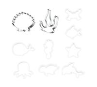 8 moules à biscuits animaux, 1 moule coquille, 1 moule algues, emporte-pièce, moule à gâteau animaux marins