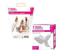 8 moules en latex Santons - Crèche de Noël + Plâtre 1 kg