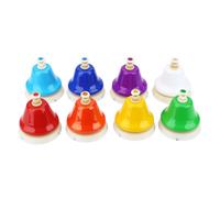 8 notes Cloche à main colorée Set de cloches instrument de musique pour enfants