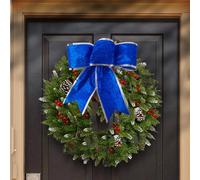 8 nœuds pailletés pour couronne de Noël, décorations pour sapin et fêtes de Noël