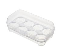 8 Oeufs Boîte De Rangement/Oeuf Titulaire - Réfrigérateur Conteneur De Stockage Oeufs Carrier pour Camping Pique- (Blanc)