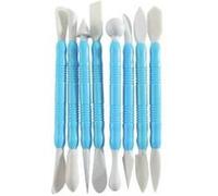 8 outils de modelage plastique double embouts Bleu G