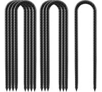 8 Pack 12 Inch Stable Tent Pegs U-Hook Ground Anchor With Chisel Tip For Trampoline¿Camping¿Swing¿Garden