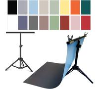 8 Pack 16 Pattern Photo Paper with Stand and 2 Clips, 22 x 34 Inches, Seamless Paper Accessories for Food, Jewellery, Double Sided Shooting