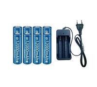 8 Pack 3.7V 12000mAh Li-ION Batteries Rechargeables Compatibles avec Torches Lampes Frontales Ventilateurs Rasoirs Microphones Etc + Chargeur(2pc)