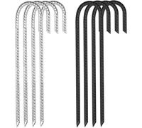 8 Pack 30cm Galvanized Steel Ground Anchor Stakes Storm Resistant 2 Colors For Outdoor Trampoline Heavy Duty Steel Nails For Securing Fence,Canopy