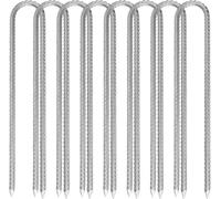 8 Pack 30cm Ground Anchor With Chisel Tip,Construction Anchor,Galvanized Ground Anchor,Trampoline Ground Anchor,For Tents,Camping,Trampolines
