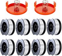 8 Pack Bobine Fil Coupe Bordure Compatible avec Black et Decker Coupe Bordures, A6481 A6485 1.65mm Bobine de Fil Debroussailleuse