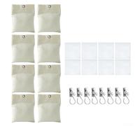 8 Pack Canvas Curtain Weights 5x6in Windproof | Thickened canvas fabric, wear-resistant, 8 pack set, includes clips and PE liners, easy maintenance