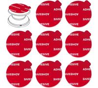 8 Pack Clear Adhesive Pads For Socket Holder - 3.5cm Round Double-Sided Replacement Tape For Mobile Phone