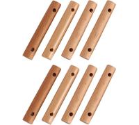 8 Pack Double Hole Wooden Wind Rope Tensioner Hammock Rope Tie Down Wind Rope Adjustment Buckle Suitable For Outdoor Tent,Awning,Camping,Hiking