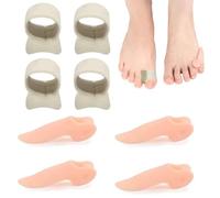 8 Pack Écarteur Orteil, Correcteur d'Oignon pour Femmes et Hommes, Séparateur d'Orteils en Silicore pour Oignons, Chevauchement d'Orteils, Hallux Valgus, Écarteur pour Vernis à Ongles