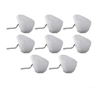 8 Pack Microfiber Mop Pads for Steam Cleaner Triangular | 8-pack value set, triangular shape, fits most steam mops, deep cleaning action, white color