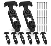 8-Pack Rubber T-Handle Draw Latches with Stainless Steel Screws for Various Applications
